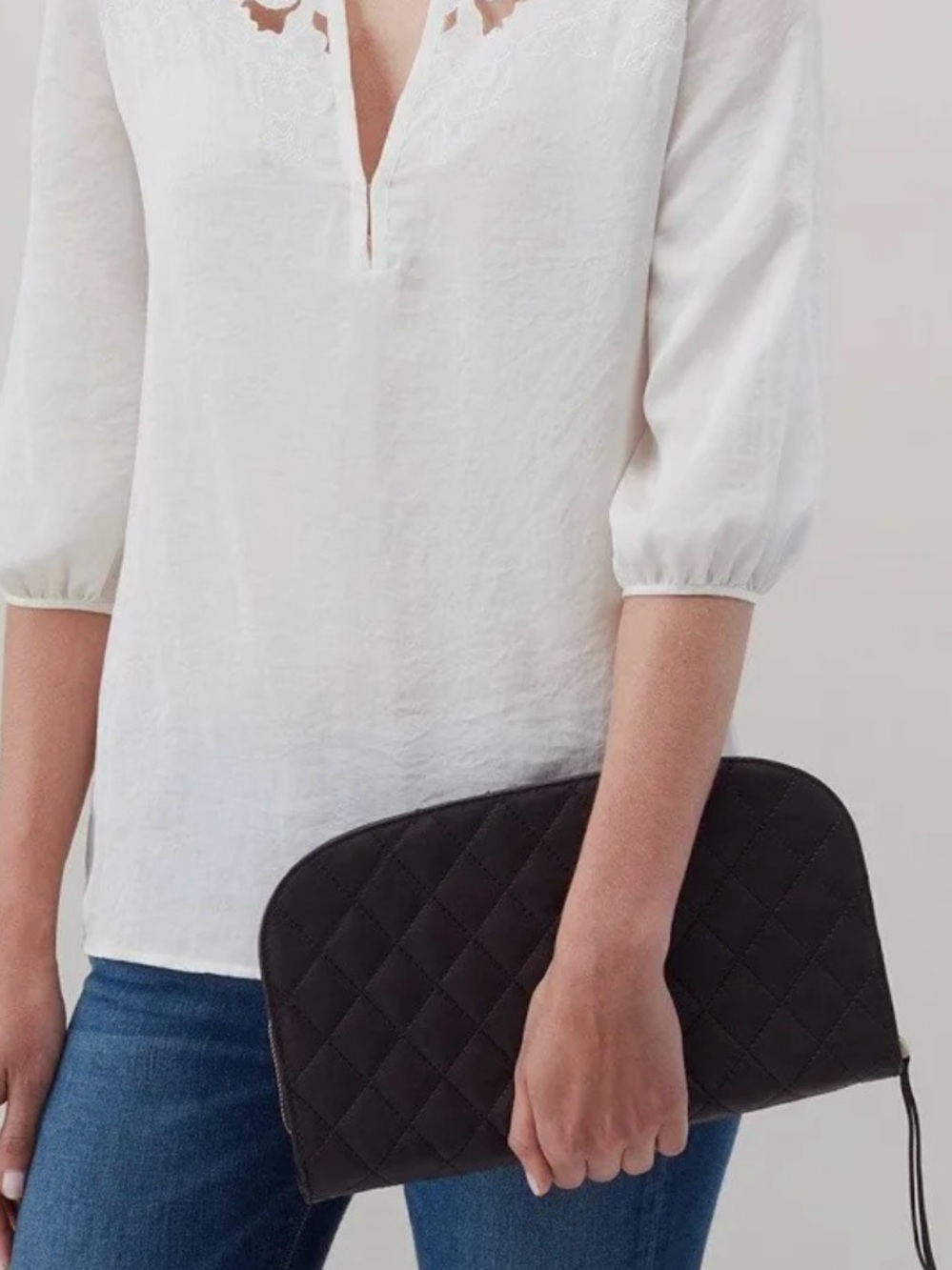 Hobo International Cole Quilted Large Clutch, black, NWT and dust bag - Picture 2 of 8